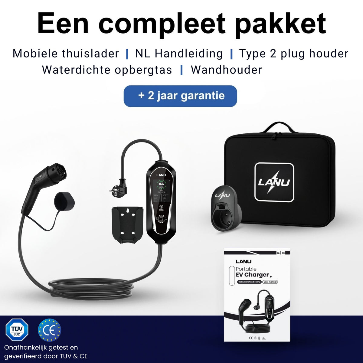 Compleet pakket: thuislader, draagtas, handleiding